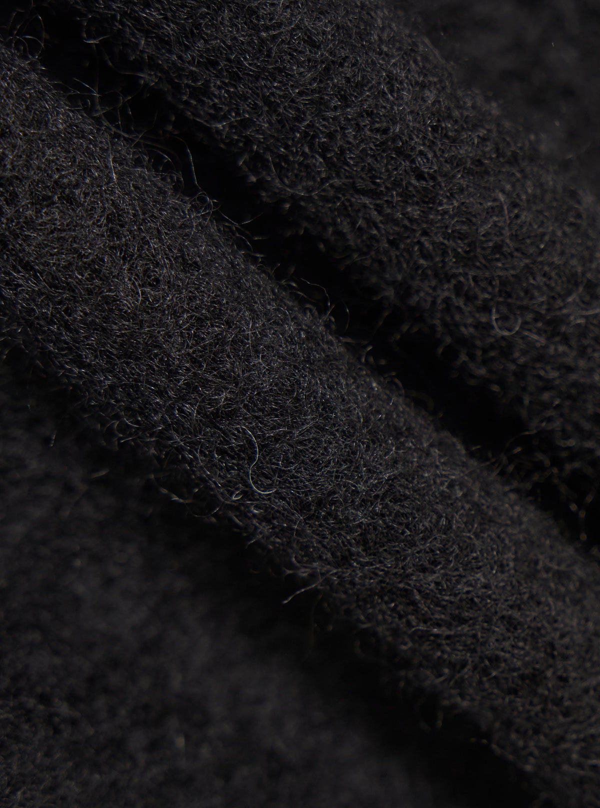 Black Wool Fleece Zip Waistcoat
