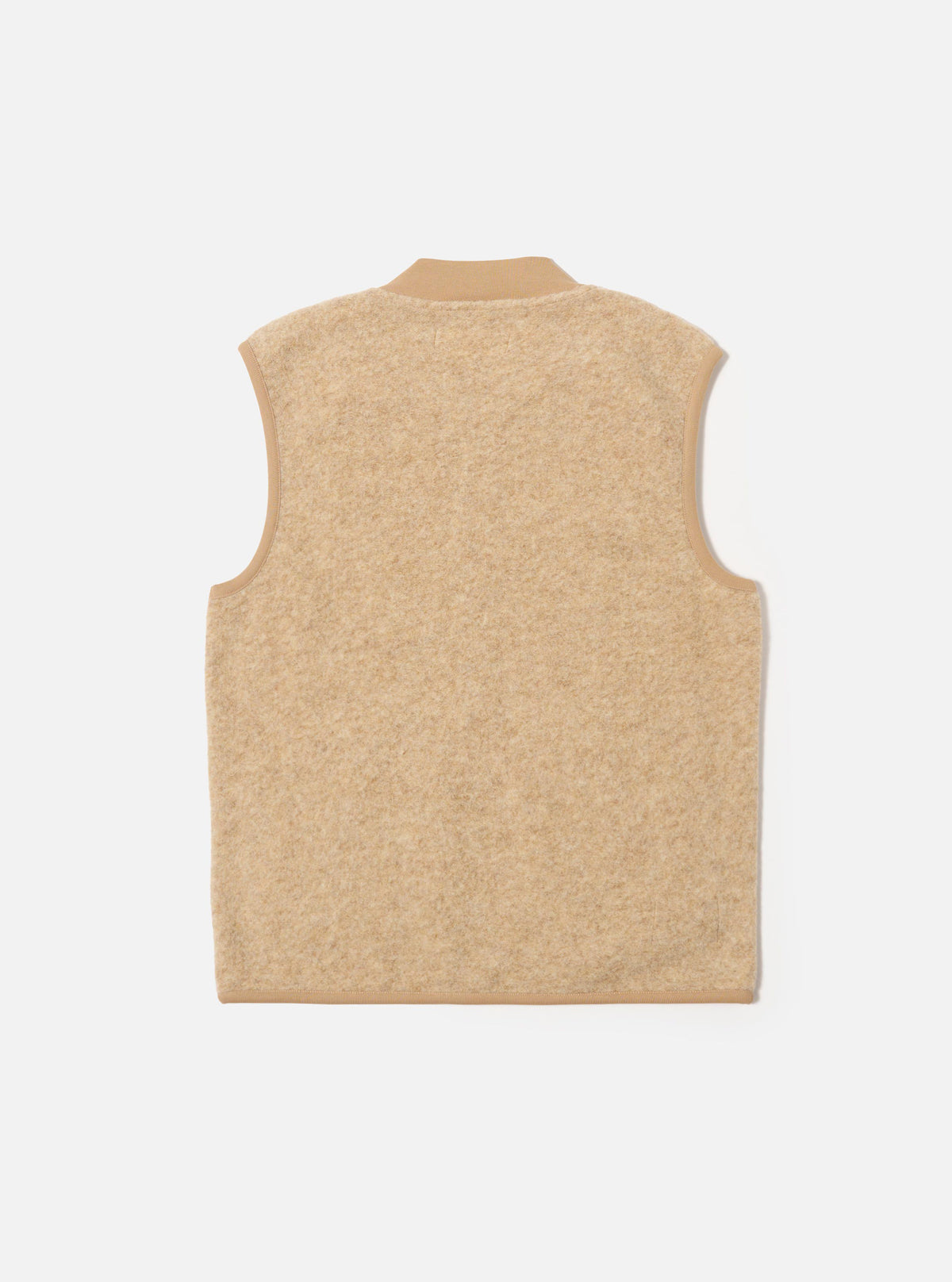 Fawn Wool Fleece Zip Waistcoat