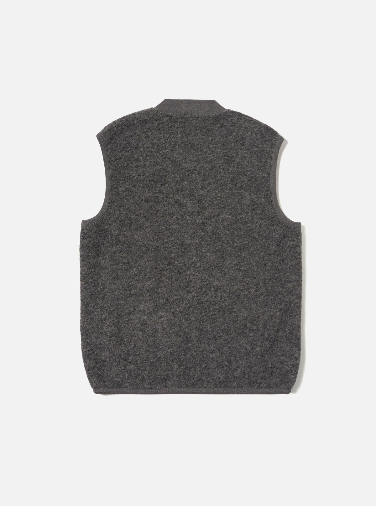 Grey Marl Wool Fleece Zip Waistcoat