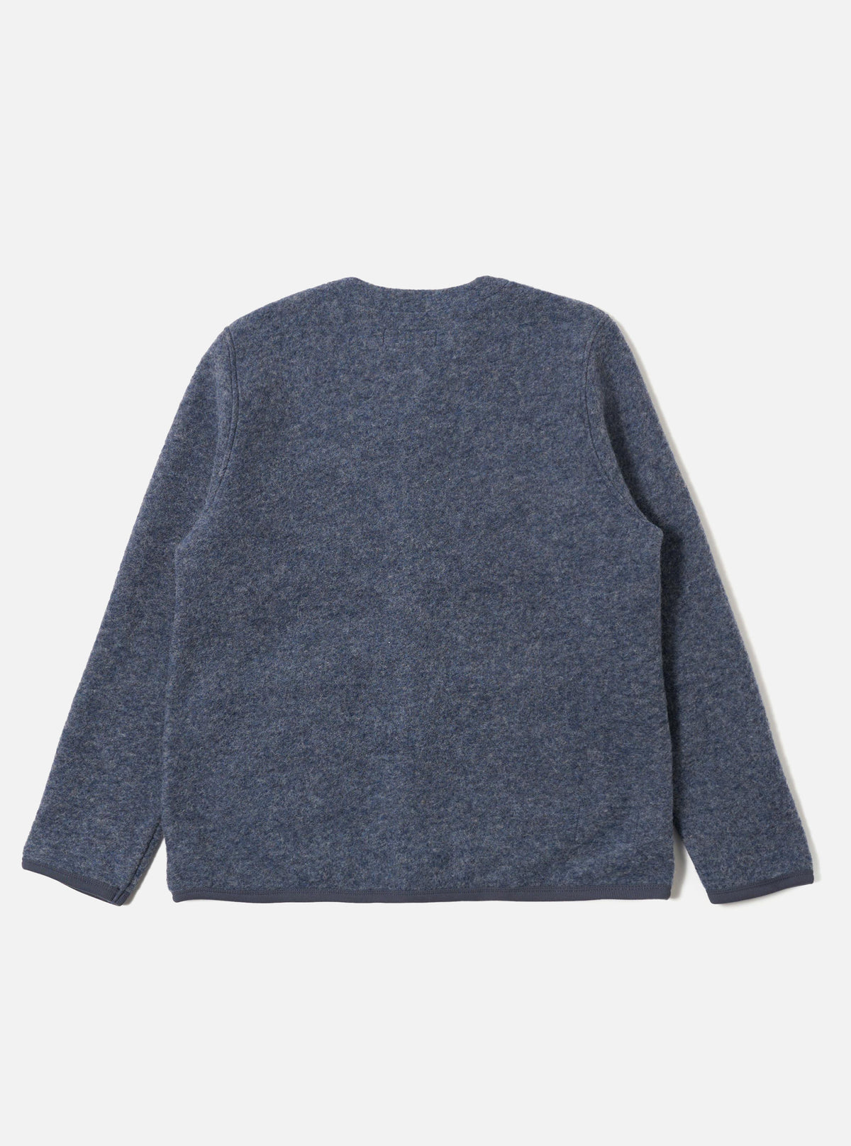 Slate Blue Wool Fleece Cardigan