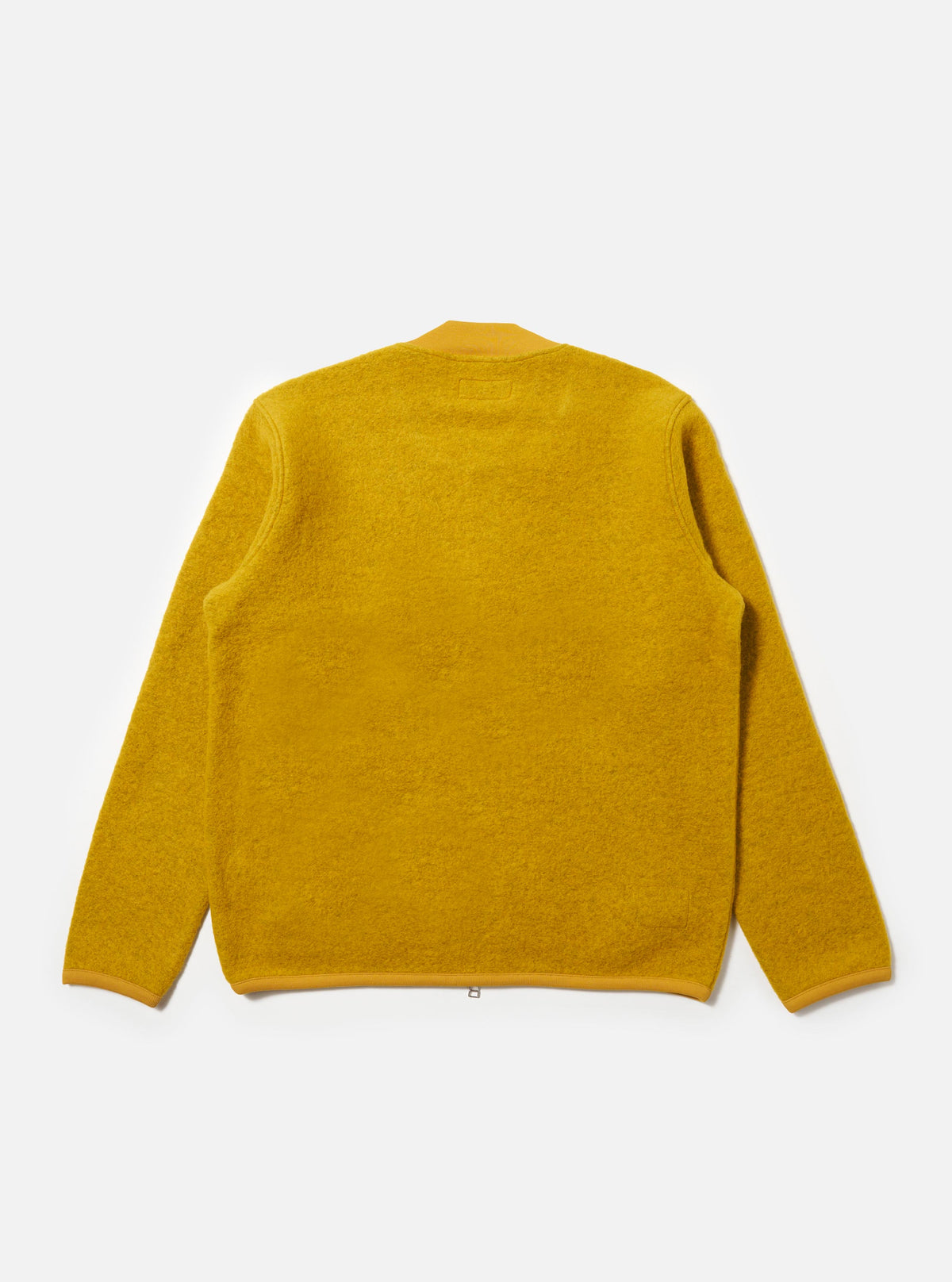 Yellow Wool Fleece Zip Bomber