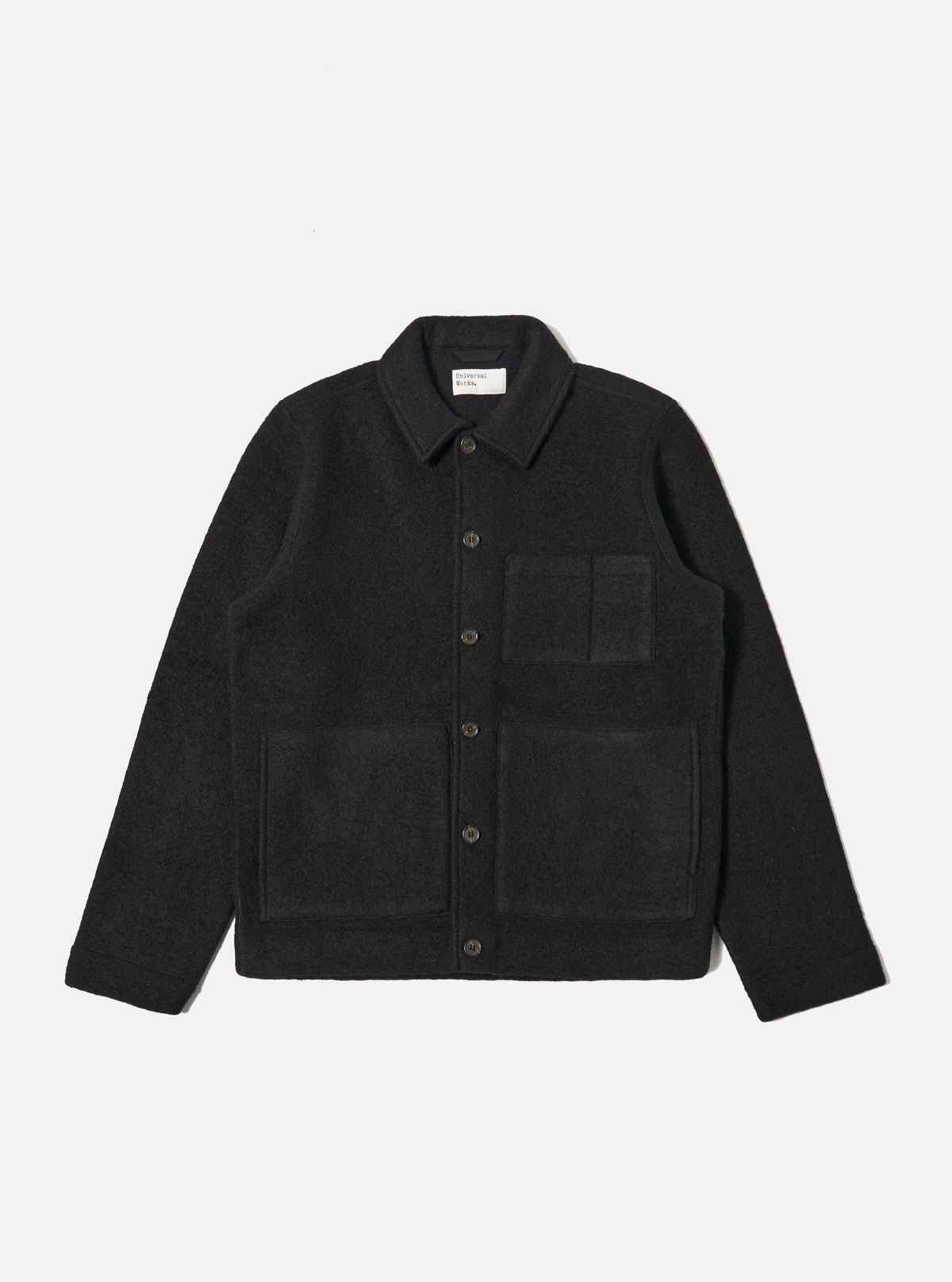 Black Wool Fleece Uniform Jacket