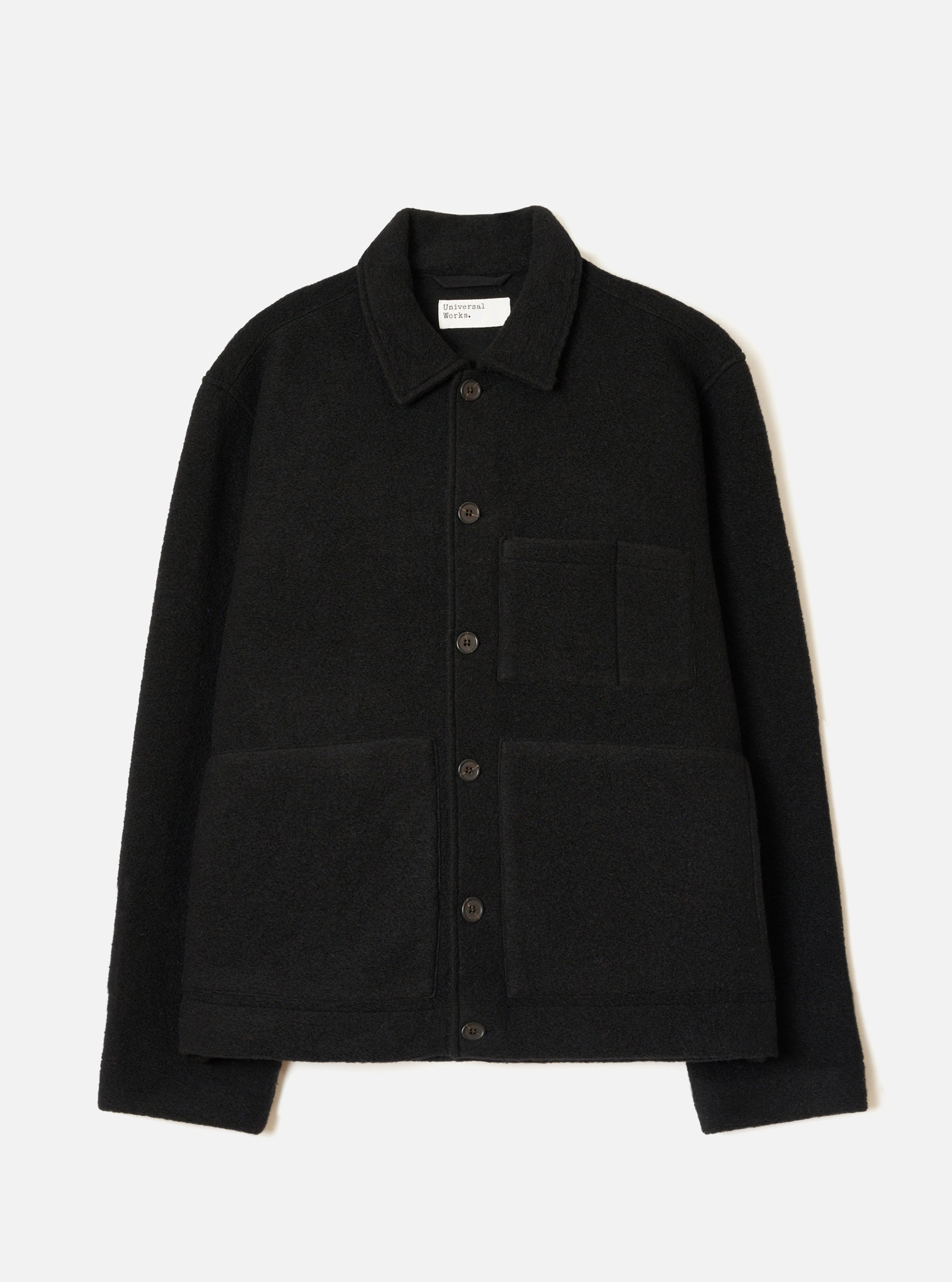 Men's Black Wool Fleece Uniform Jacket – Universal Works