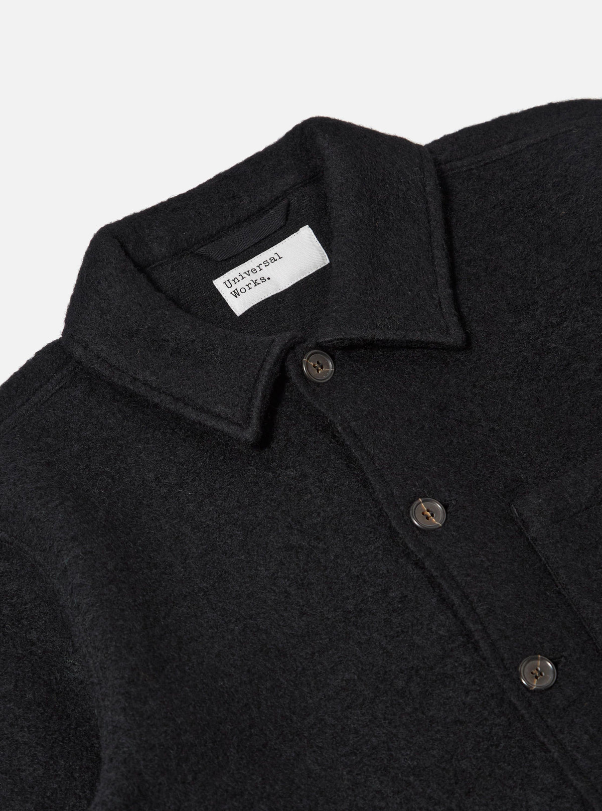 Black Wool Fleece Uniform Jacket