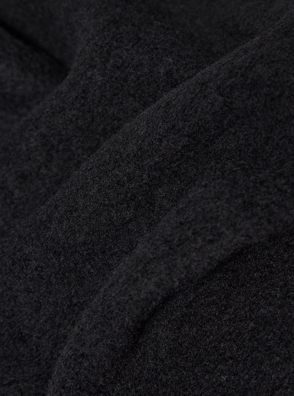 Black Wool Fleece Uniform Jacket
