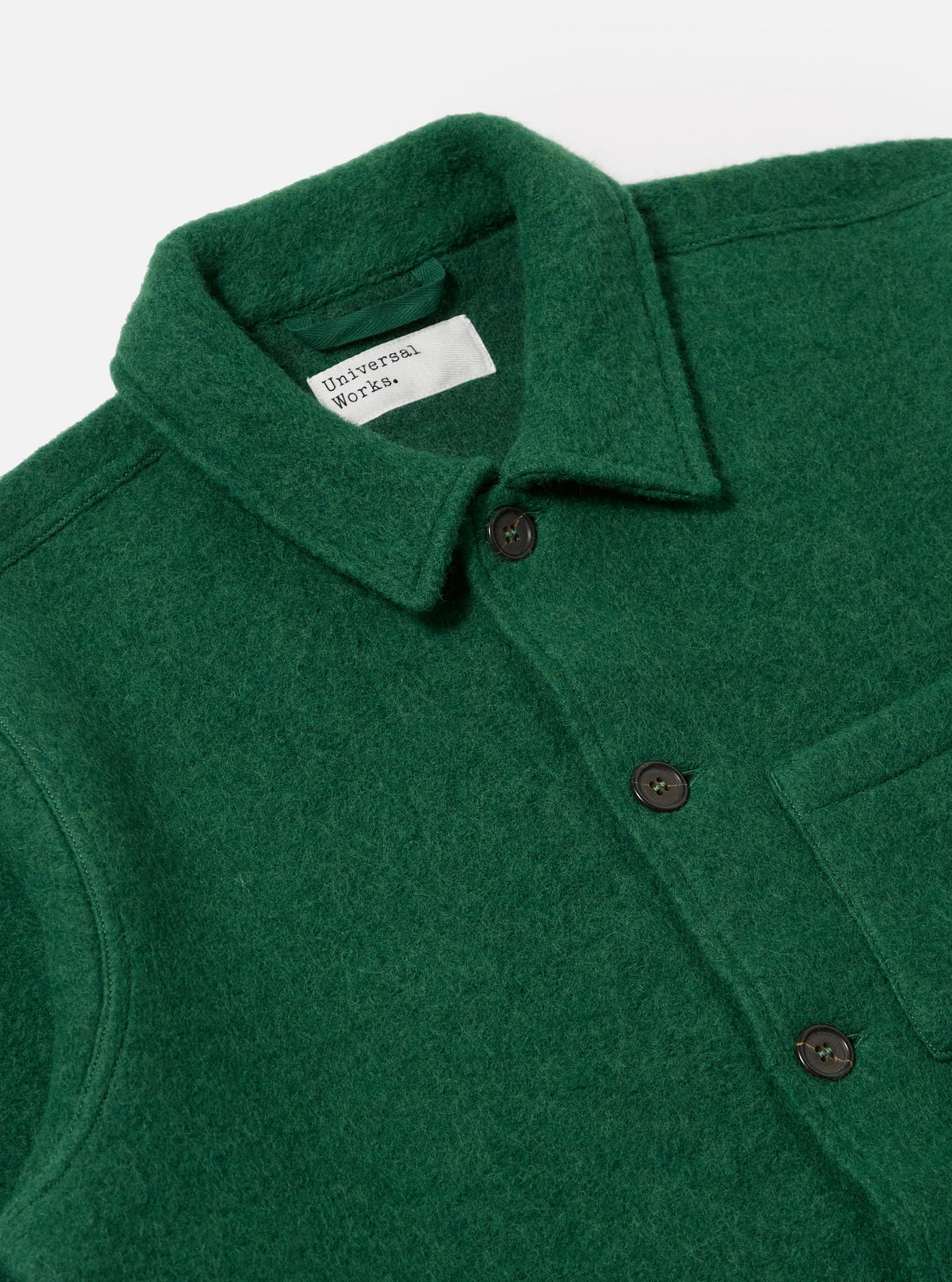 Green Wool Fleece Uniform Jacket