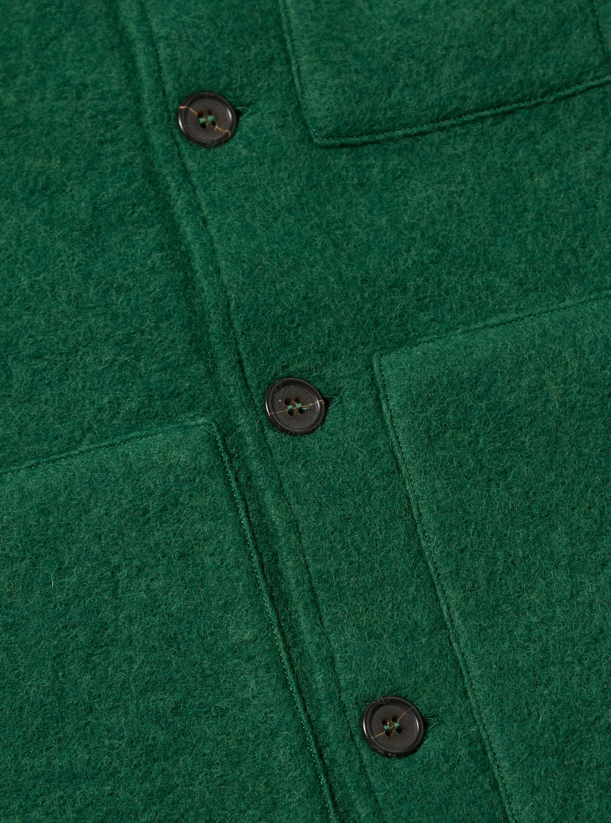 Green Wool Fleece Uniform Jacket