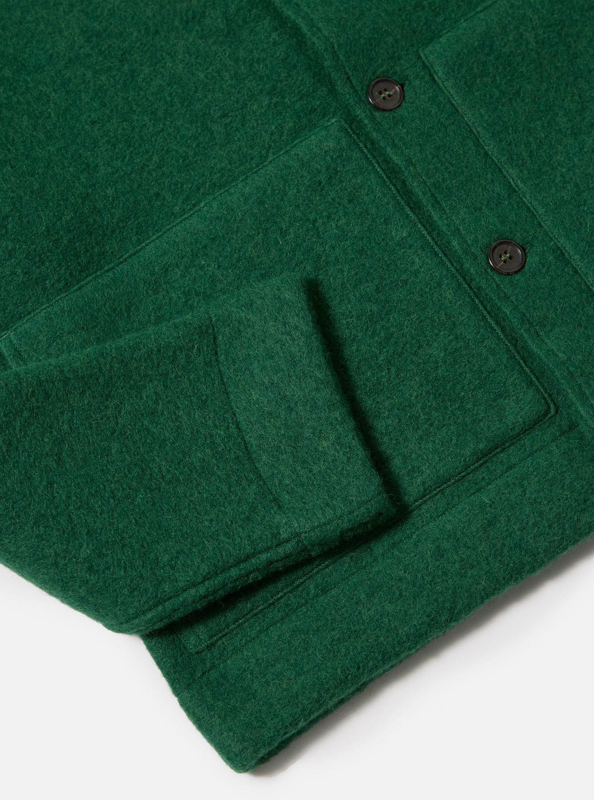 Green Wool Fleece Uniform Jacket