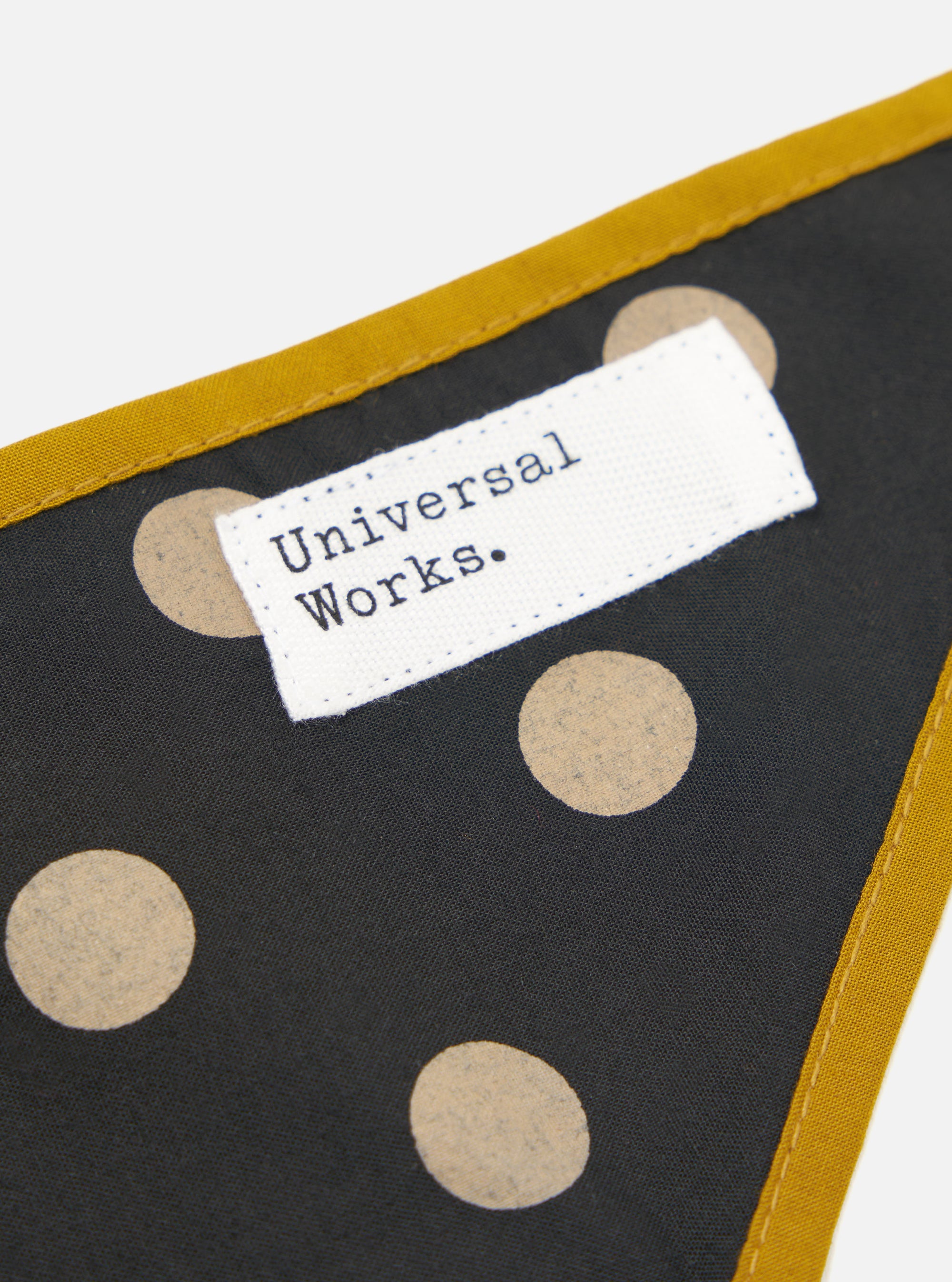 Black Bold Dot Print Rayon Scout Scarf