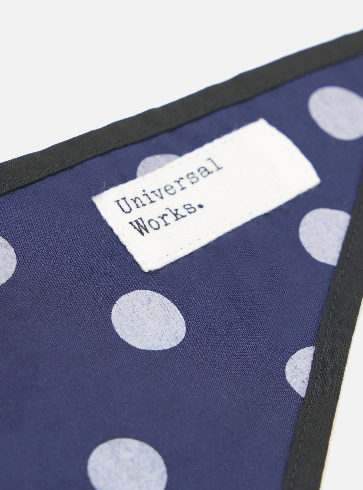 Navy Bold Dot Print Rayon Scout Scarf