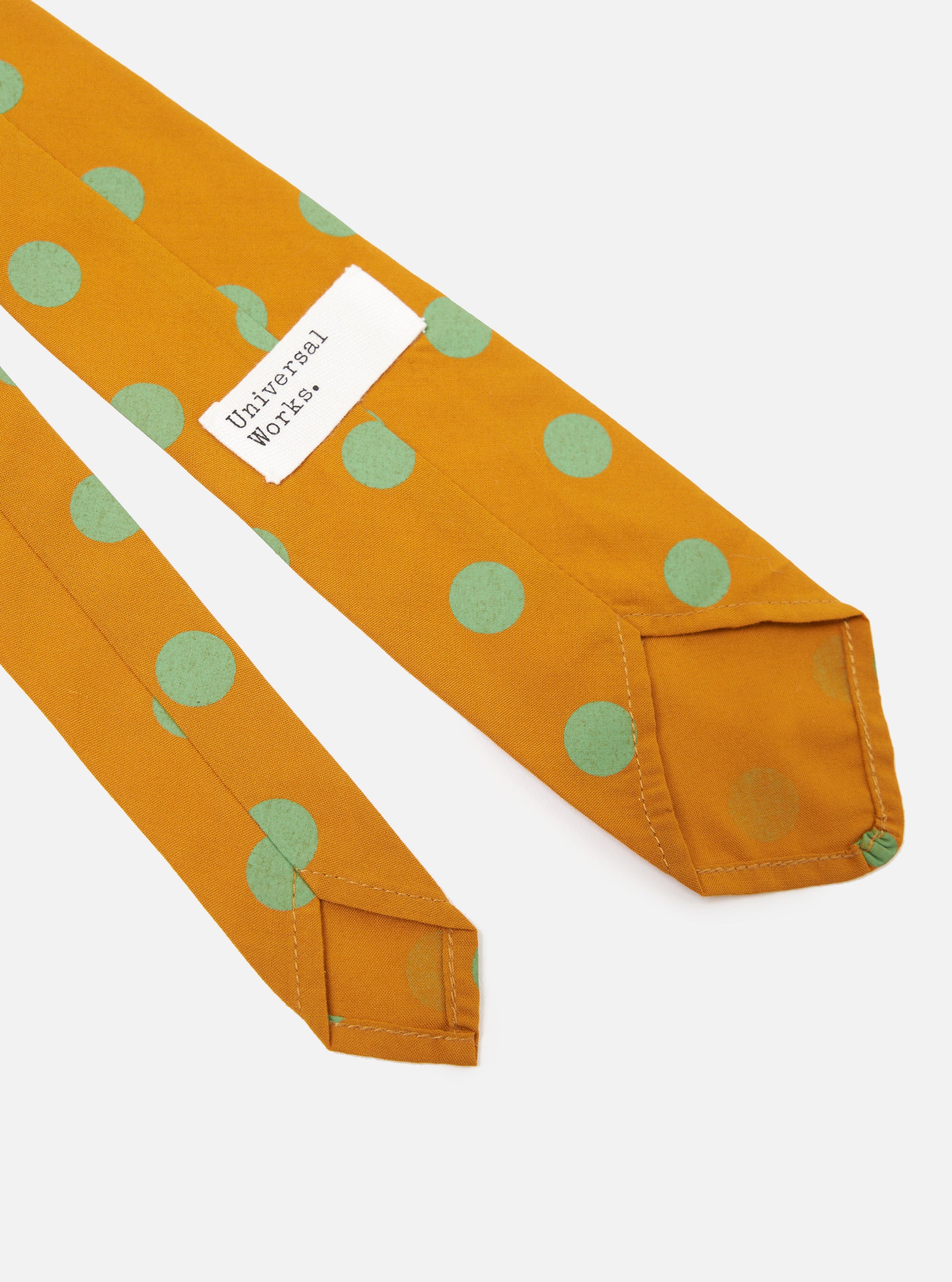 Mustard Bold Dot Print Rayon Tie
