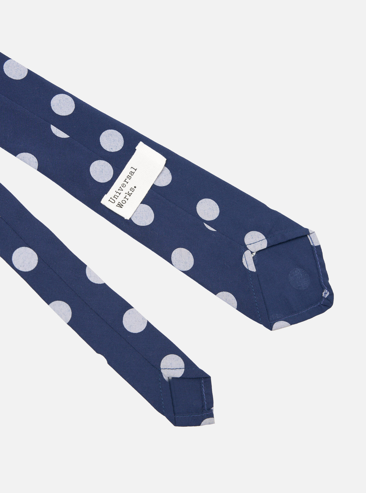 Navy Bold Dot Print Rayon Tie