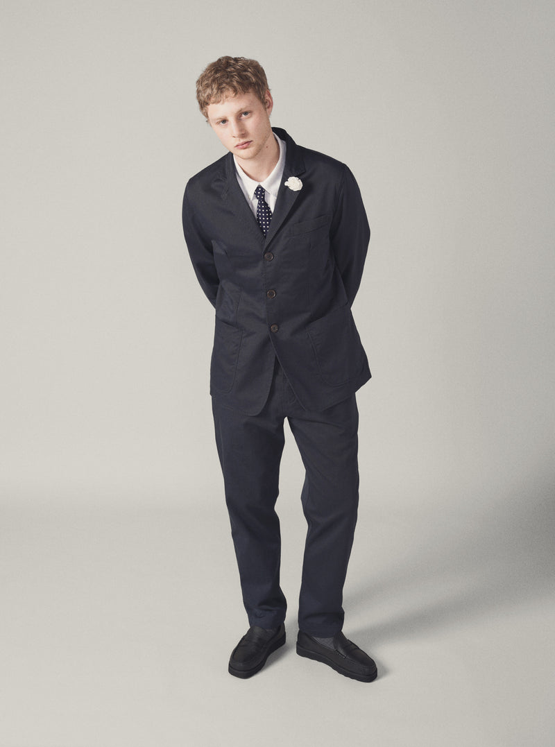 Navy Twill London Jacket