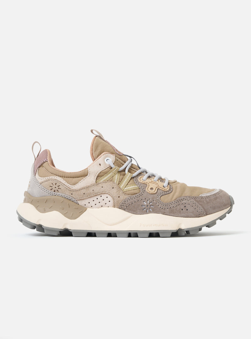 Grey/Mud/Off White Suede/Nylon Flower Mountain Yamano 3 Man