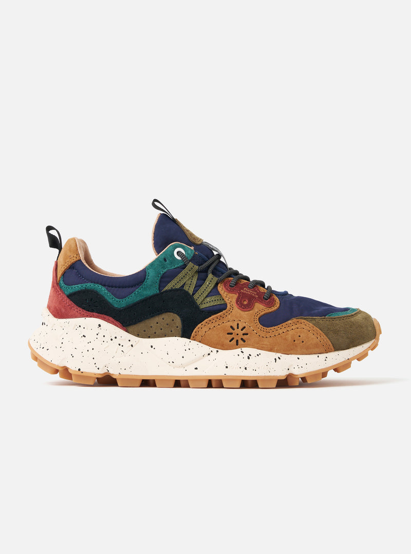 Deep Mud/Light Brown/Navy Suede/Nylon Flower Mountain Yamano 3 Uni