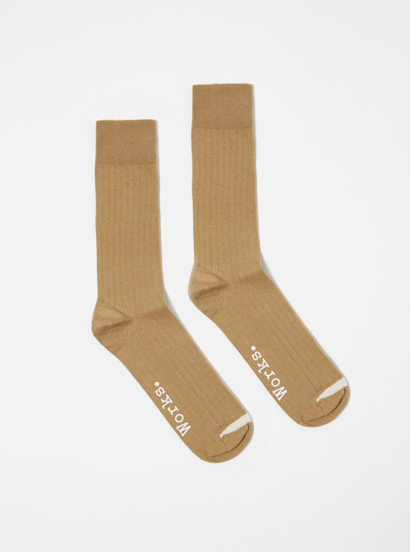 Cumin Rib Knit Modal Sock