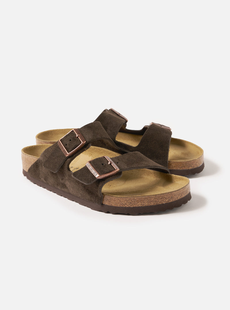 Mocha Suede Leather Birkenstock Arizona