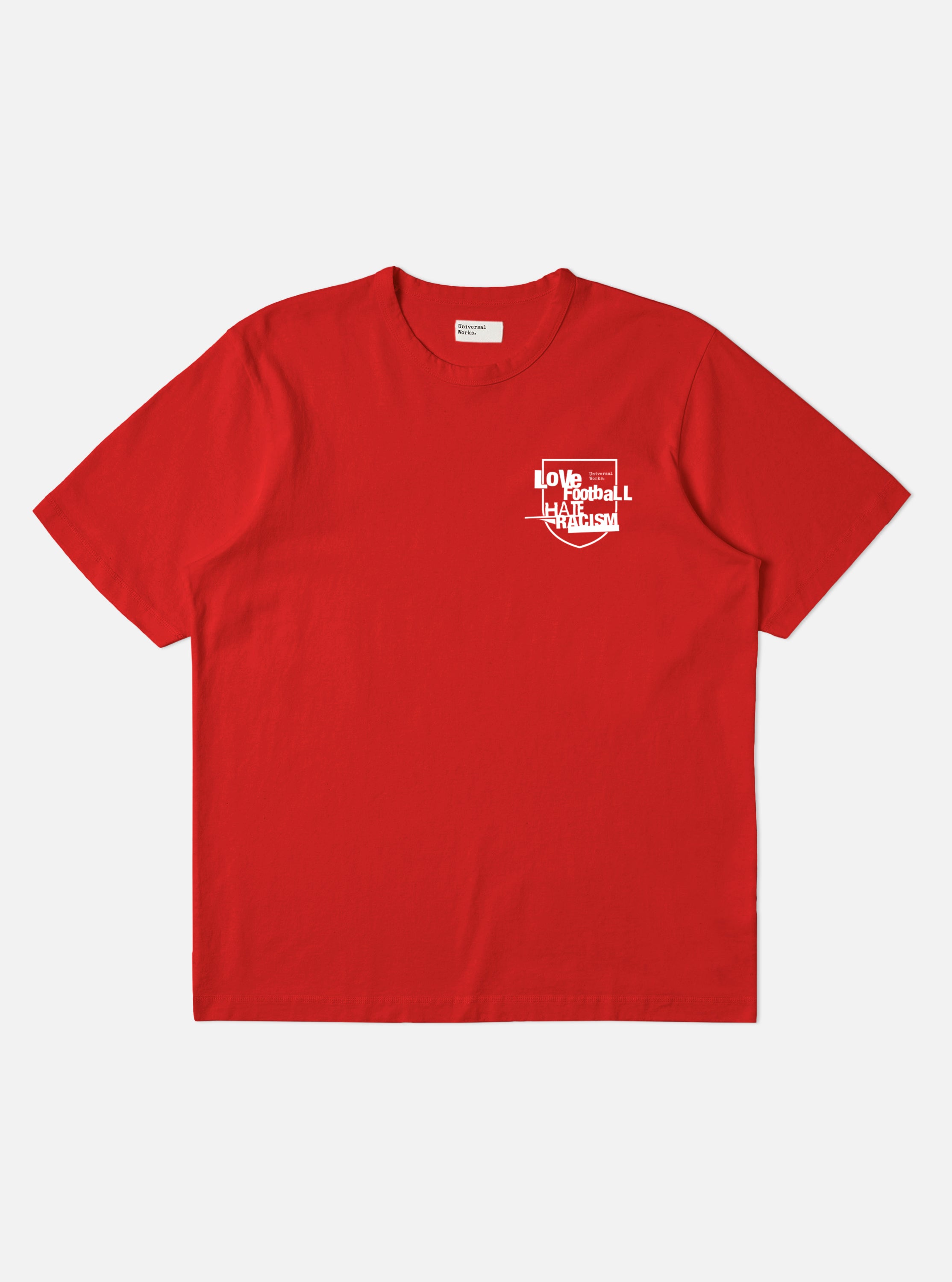 Red Single Jersey Charity Football Tee – Universal Works