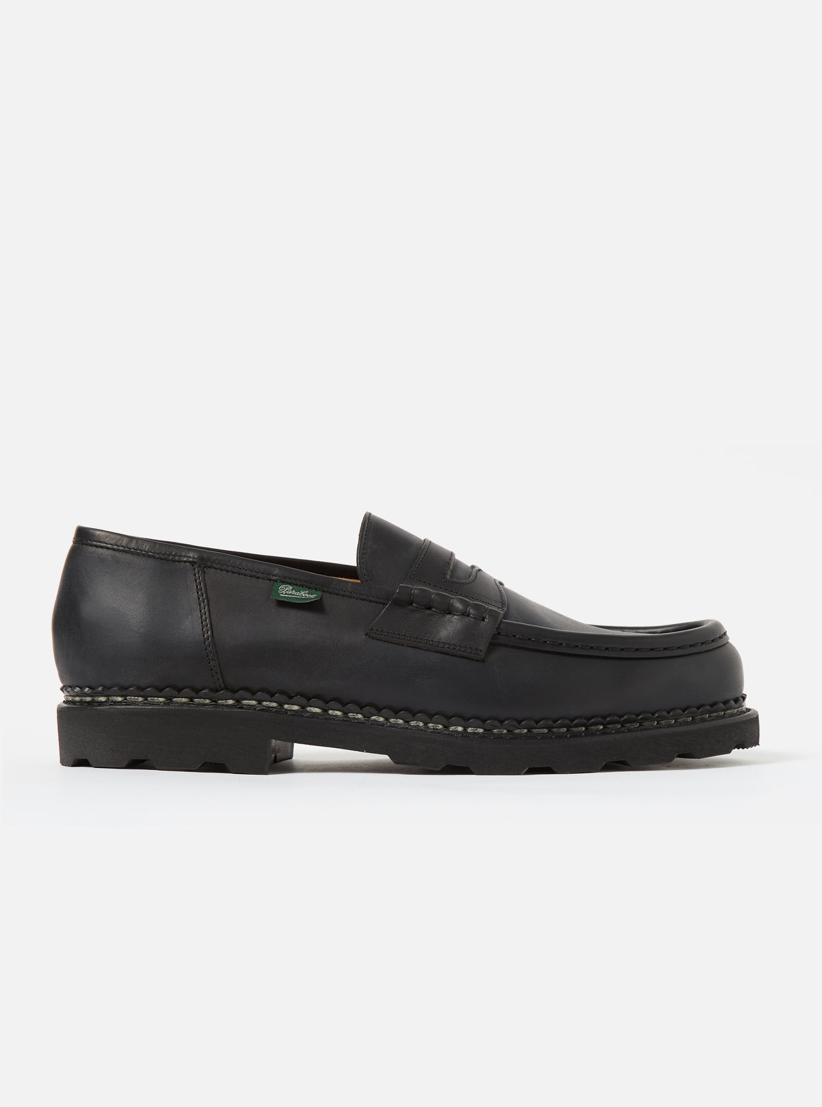 Black Leather Paraboot Reims Marche