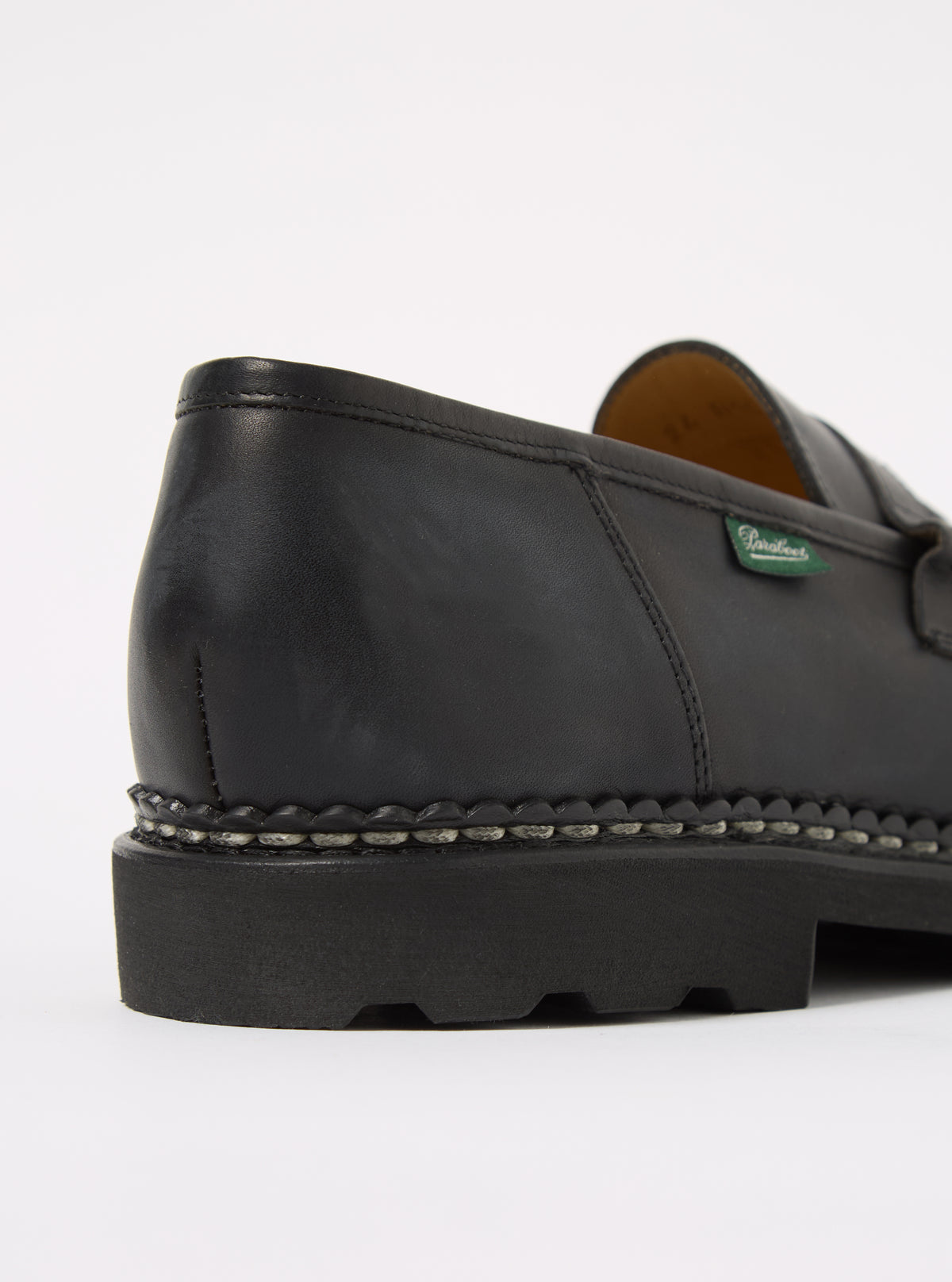 Black Leather Paraboot Reims Marche