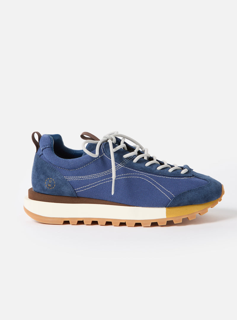 Flower Mountain x Universal Works Navy/Brown Suede/Cotton Canvas Asuka