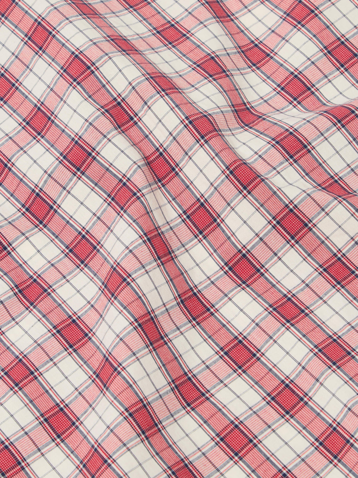 Red Cotton Check Pyjama Short