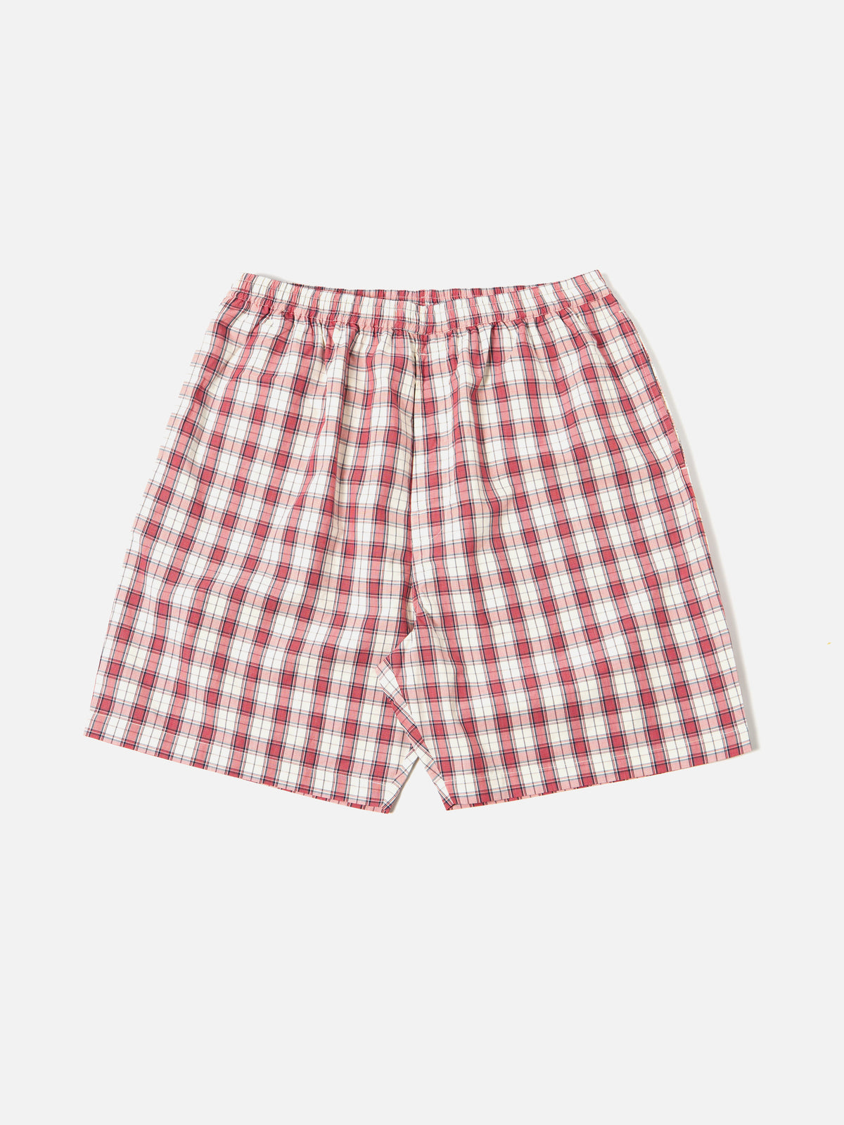 Red Cotton Check Pyjama Short