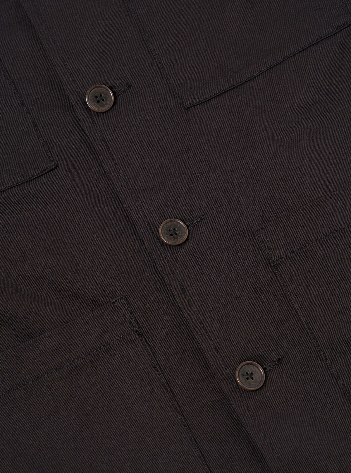Black Twill Dockside Overshirt