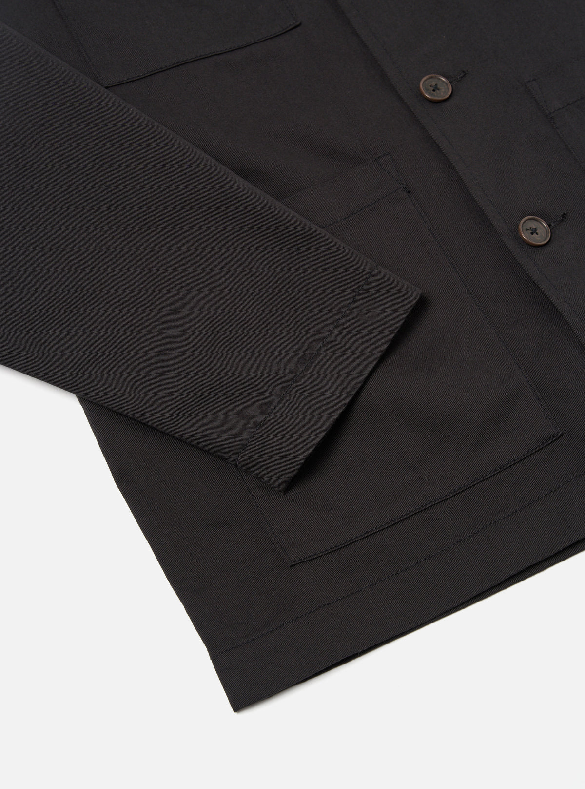 Black Twill Dockside Overshirt