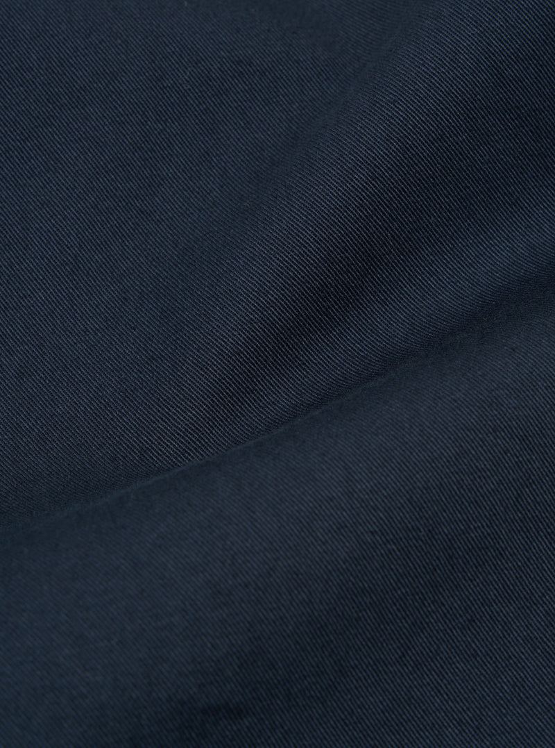 Navy Twill Double Pleat Pant
