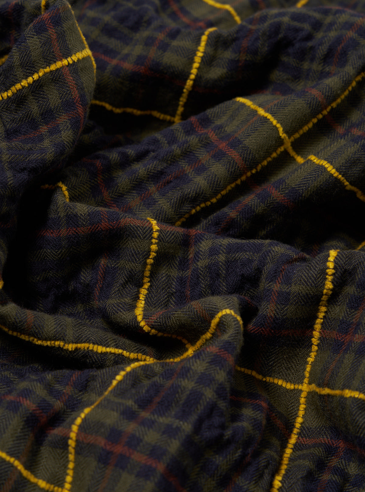 Olive JP Herringbone Check Pyjama Pant