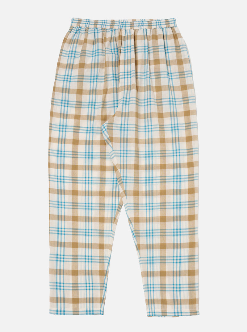 Ecru Madras Check Pyjama Pant