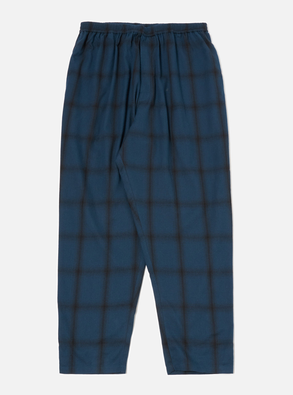 Navy Shadow Check Long Pyjama Set