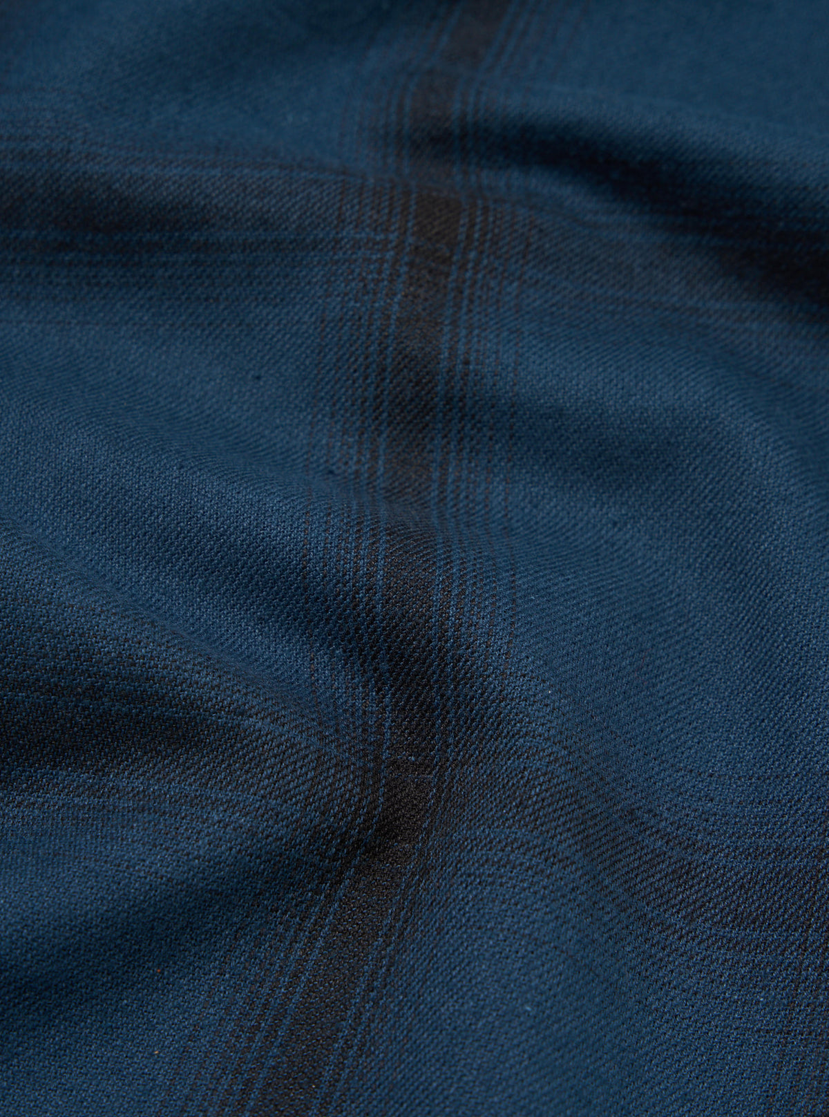 Navy Shadow Check Long Pyjama Set