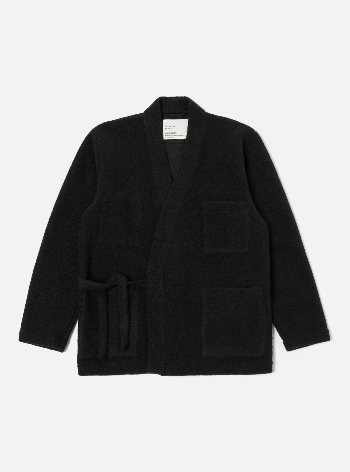 Black Wool Fleece Kyoto Work Jacket