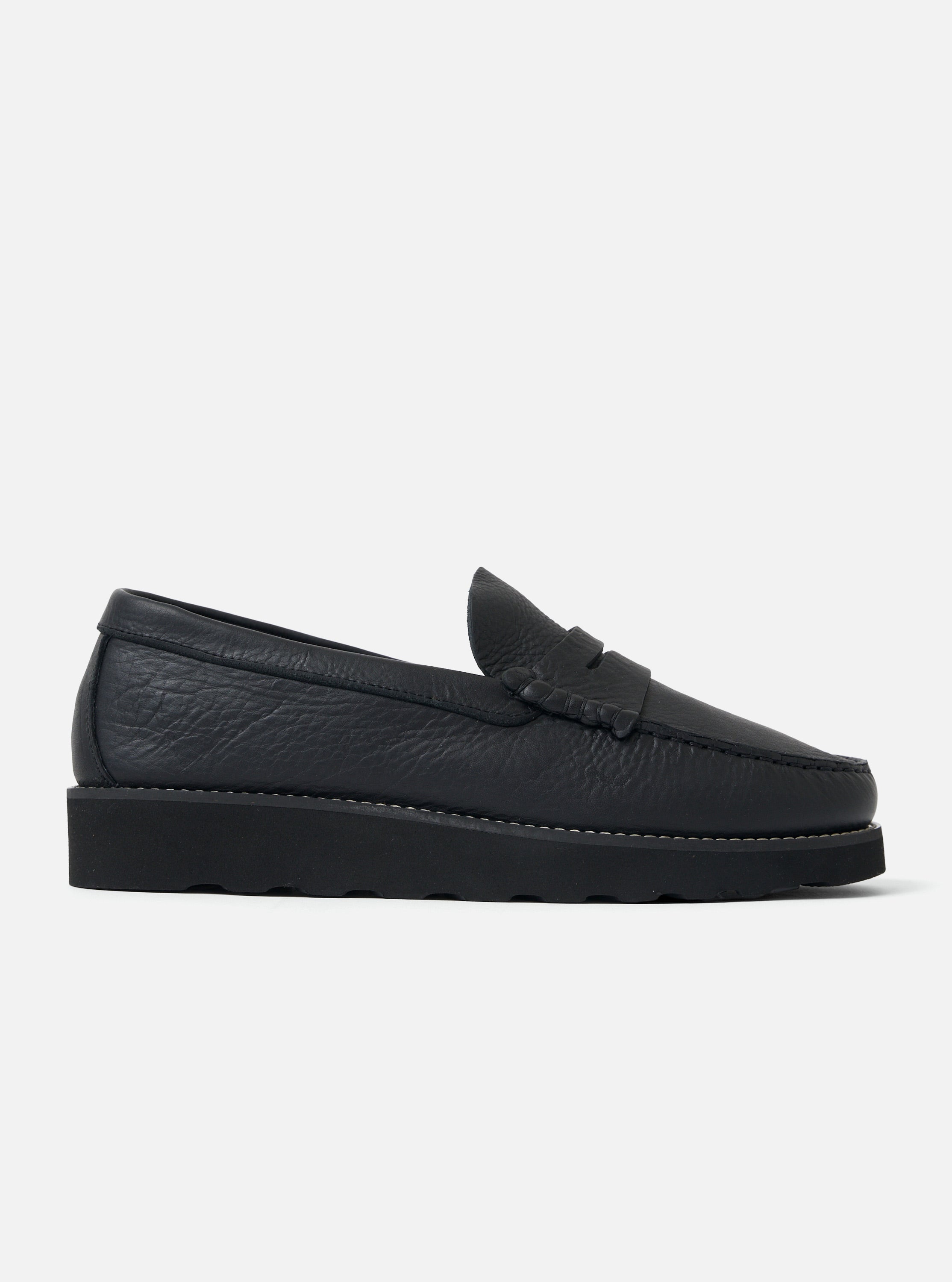 Zardus for Universal Works Black Leather Reggie Loafer