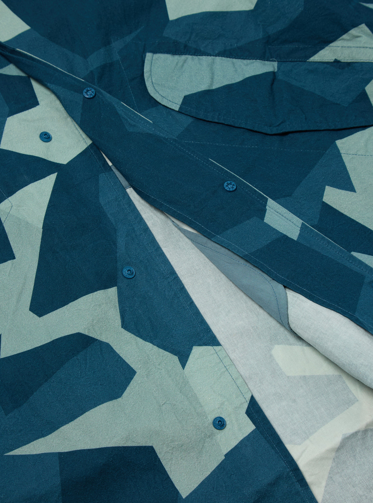 Blue Swedish Camo Beach Parka