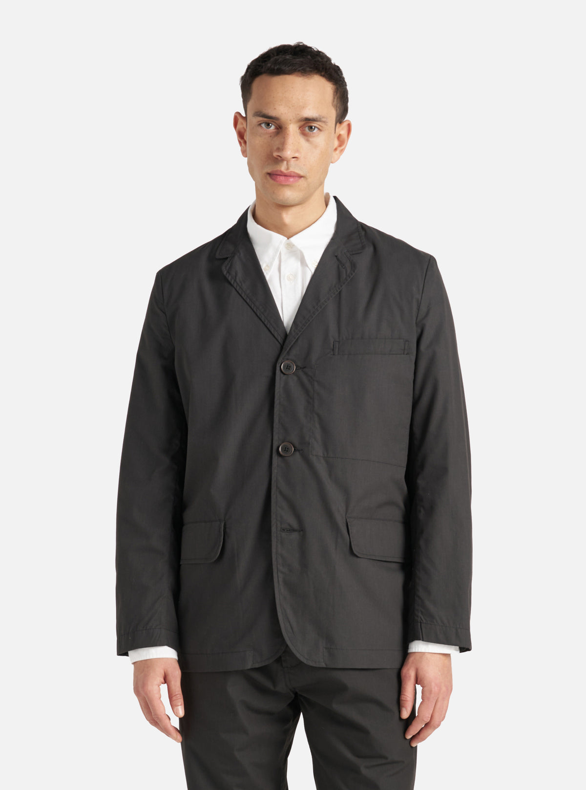 Black Recycled Polytech Capitol Jacket