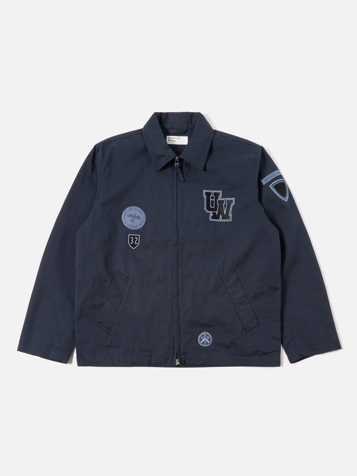 Navy Twill/Badges Drizzler Jacket