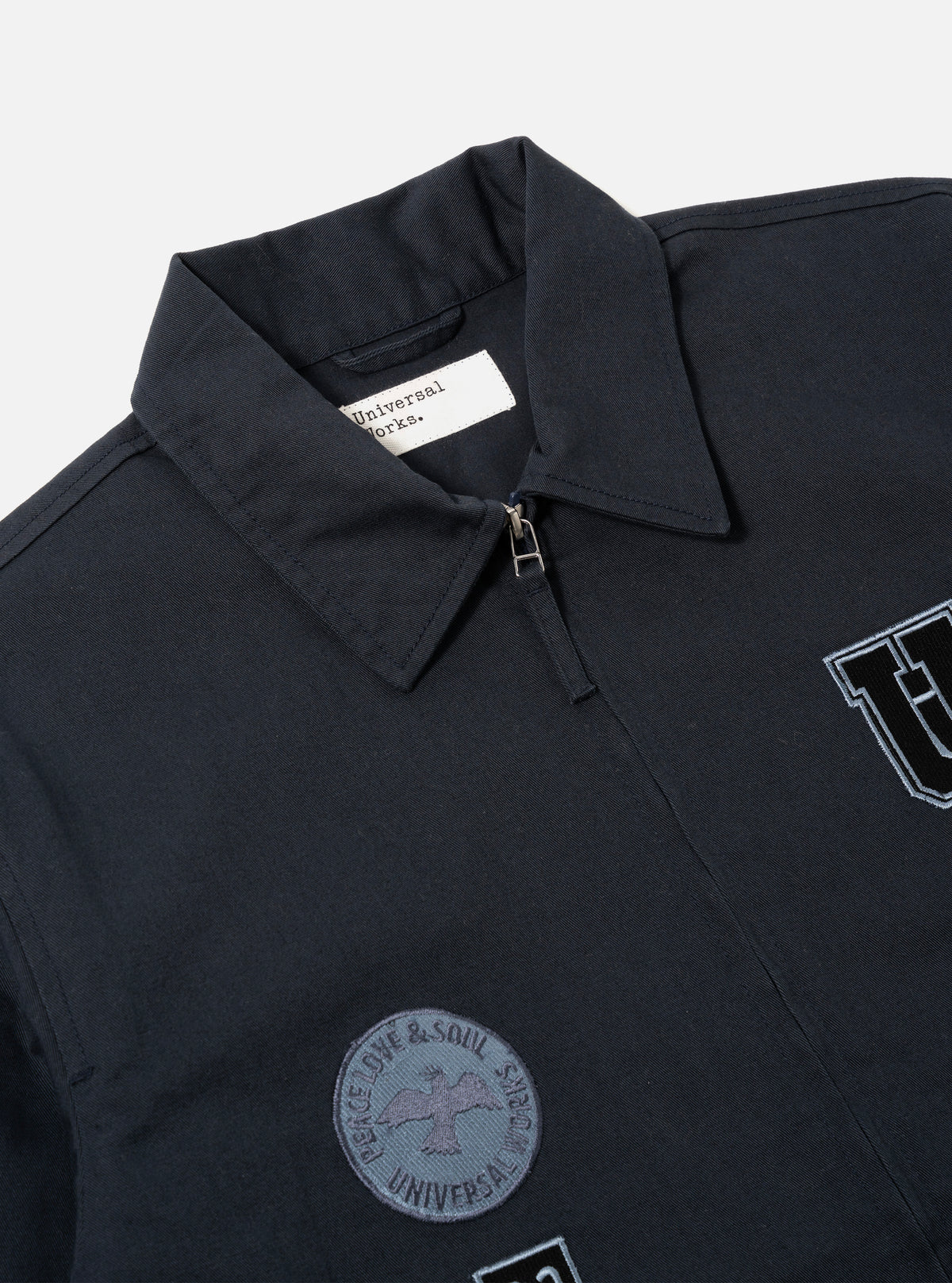 Navy Twill/Badges Drizzler Jacket