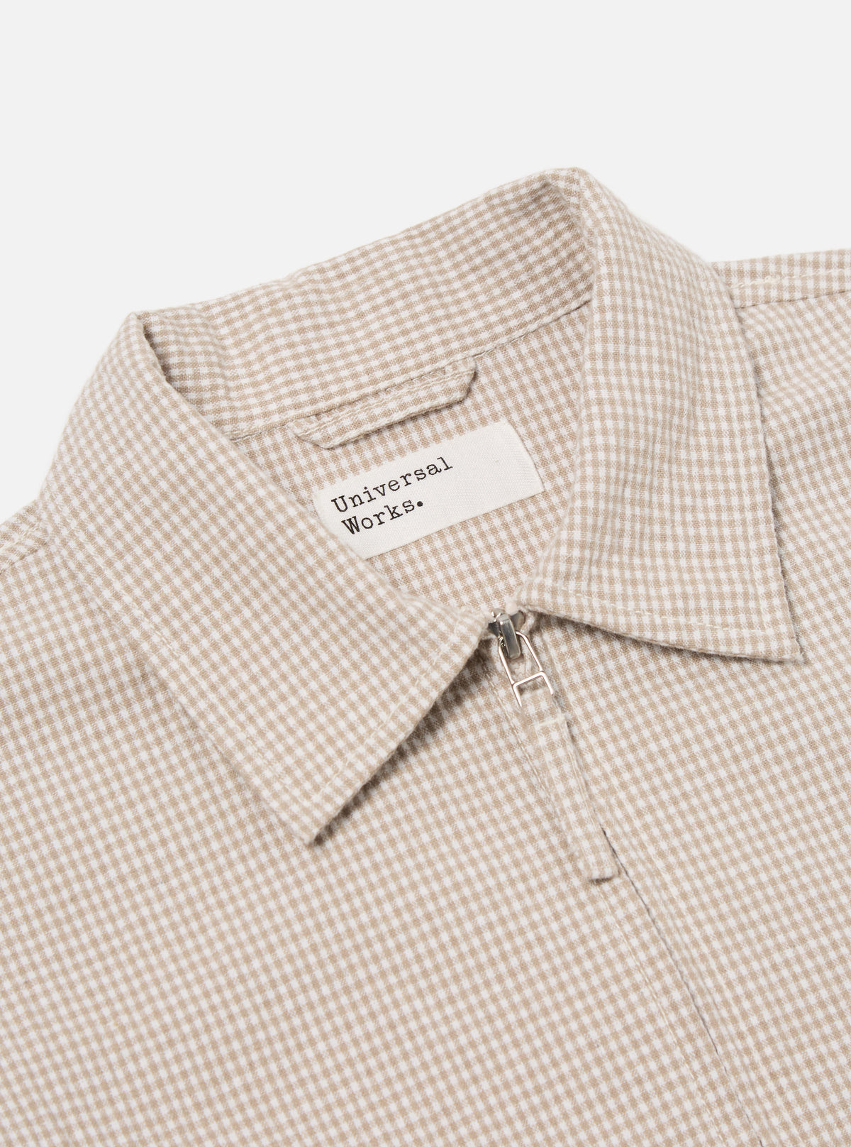 Ecru/Sand Ospina Check Cotton Windcheater Jacket
