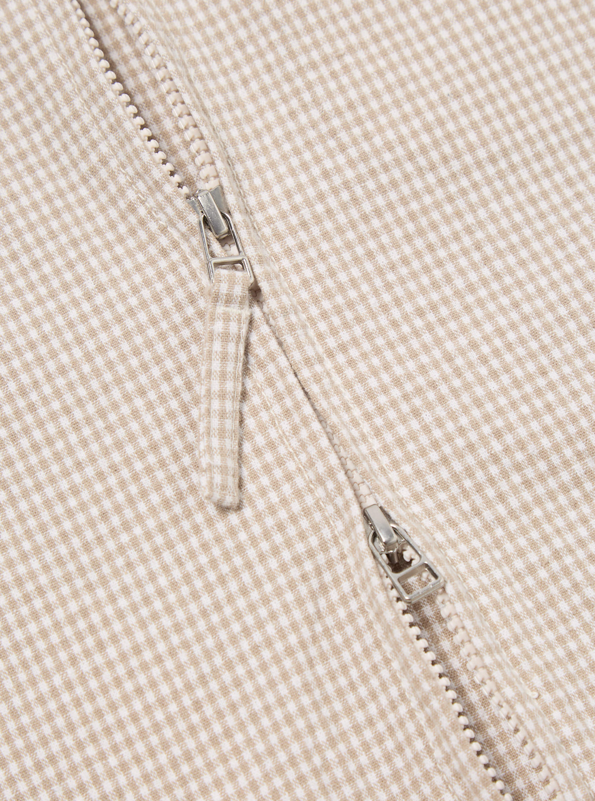Ecru/Sand Ospina Check Cotton Windcheater Jacket