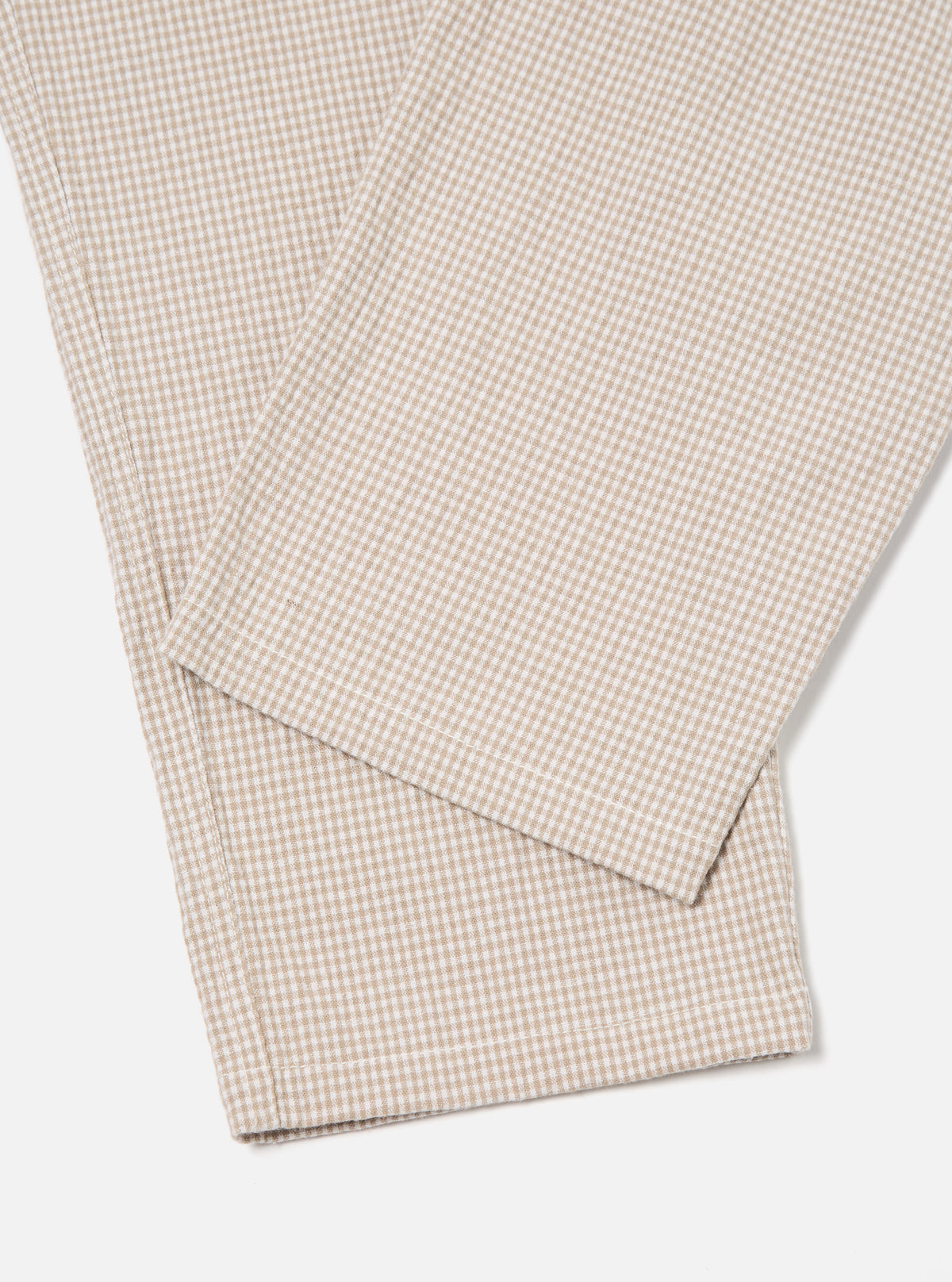 Ecru/Sand Ospina Check Cotton Hi Water Trouser