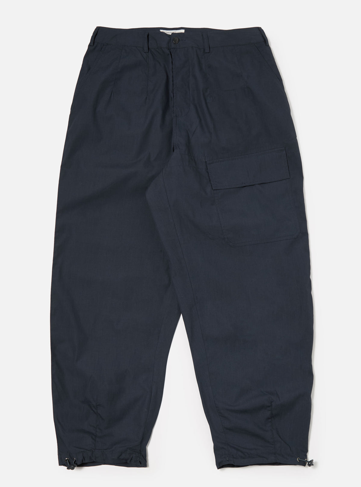 Navy Recycled Polytech Loose Pilot Trouser
