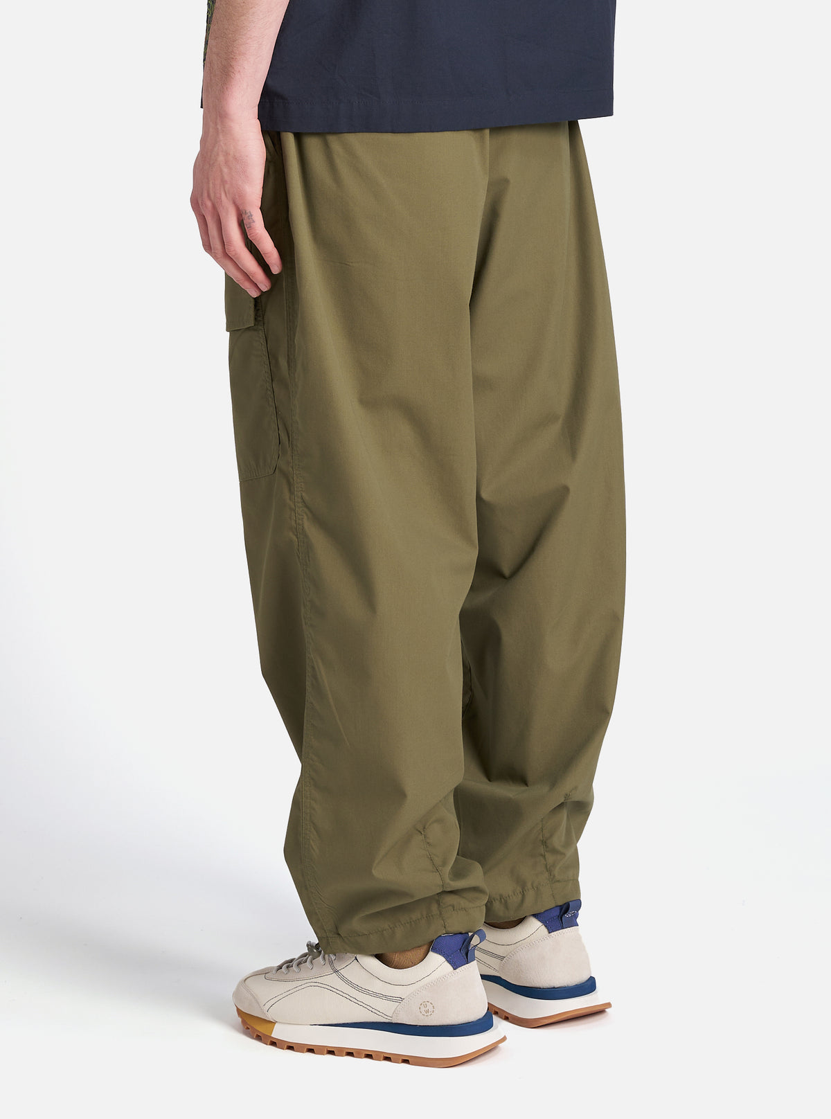Olive Recycled Polytech Loose Pilot Trouser