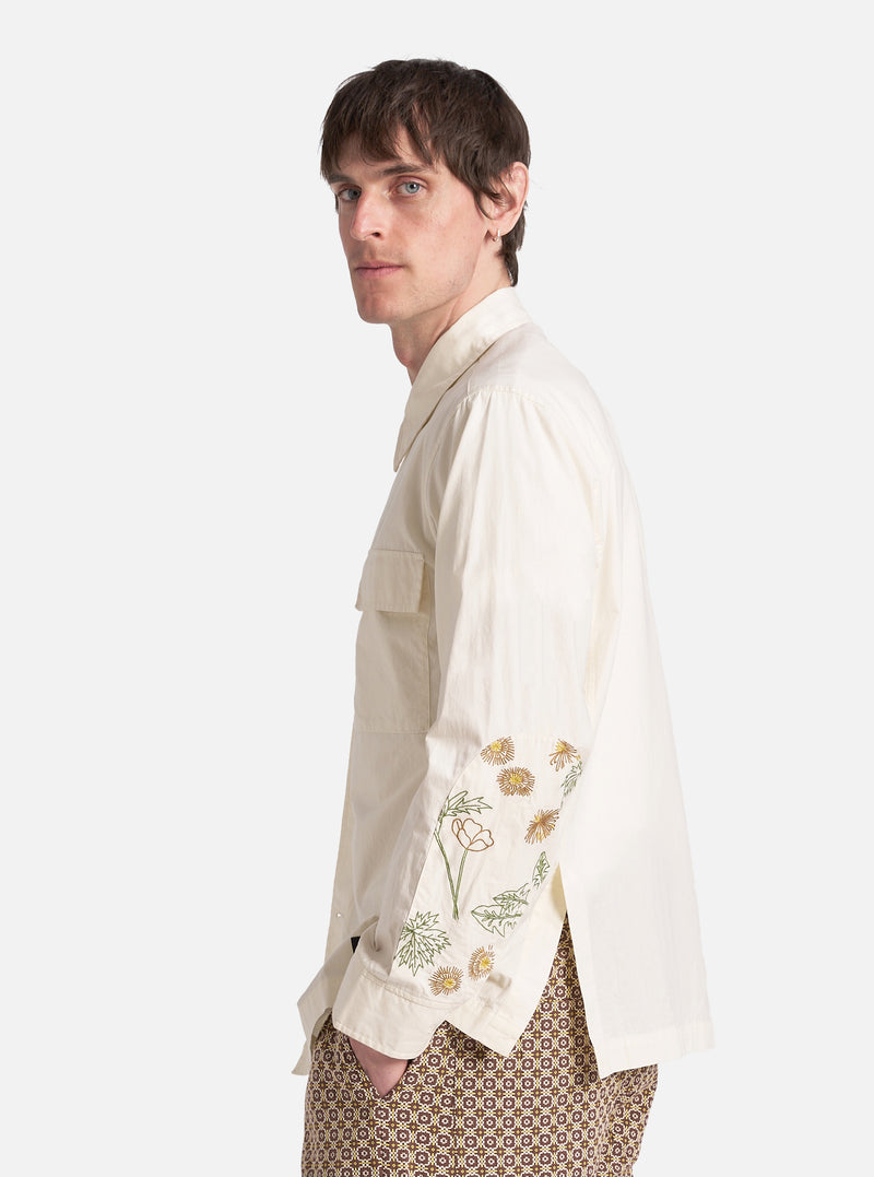Flower Mountain x Universal Works Ecru Broadcloth Cruiser Shirt