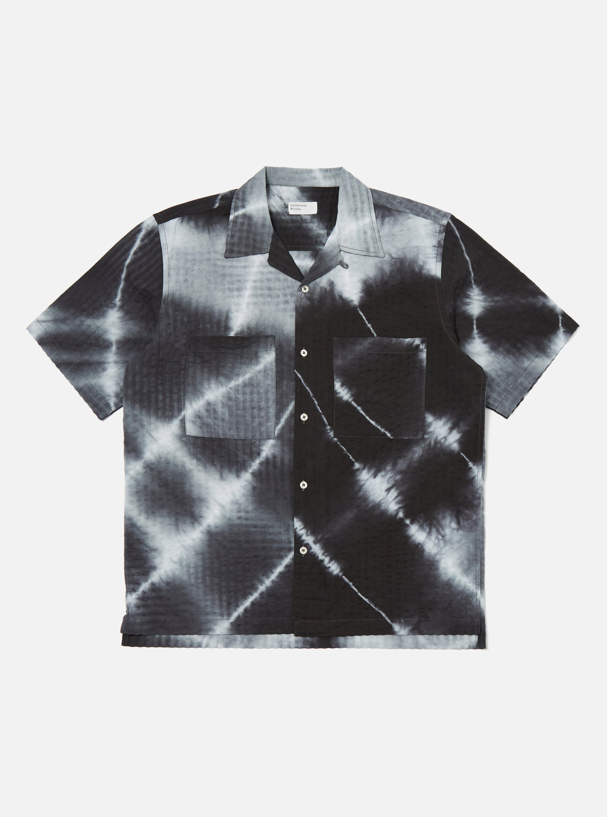 Charcoal Tie N Dye Seersucker Camper Shirt