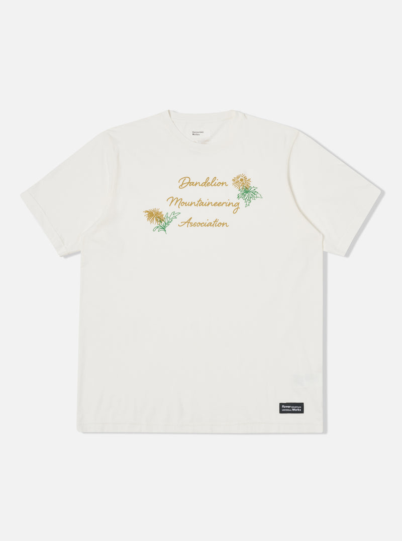 Flower Mountain x Universal Works Ecru Single Jersey Tee