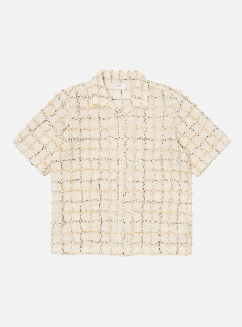 Ecru 3D Check Road Shirt