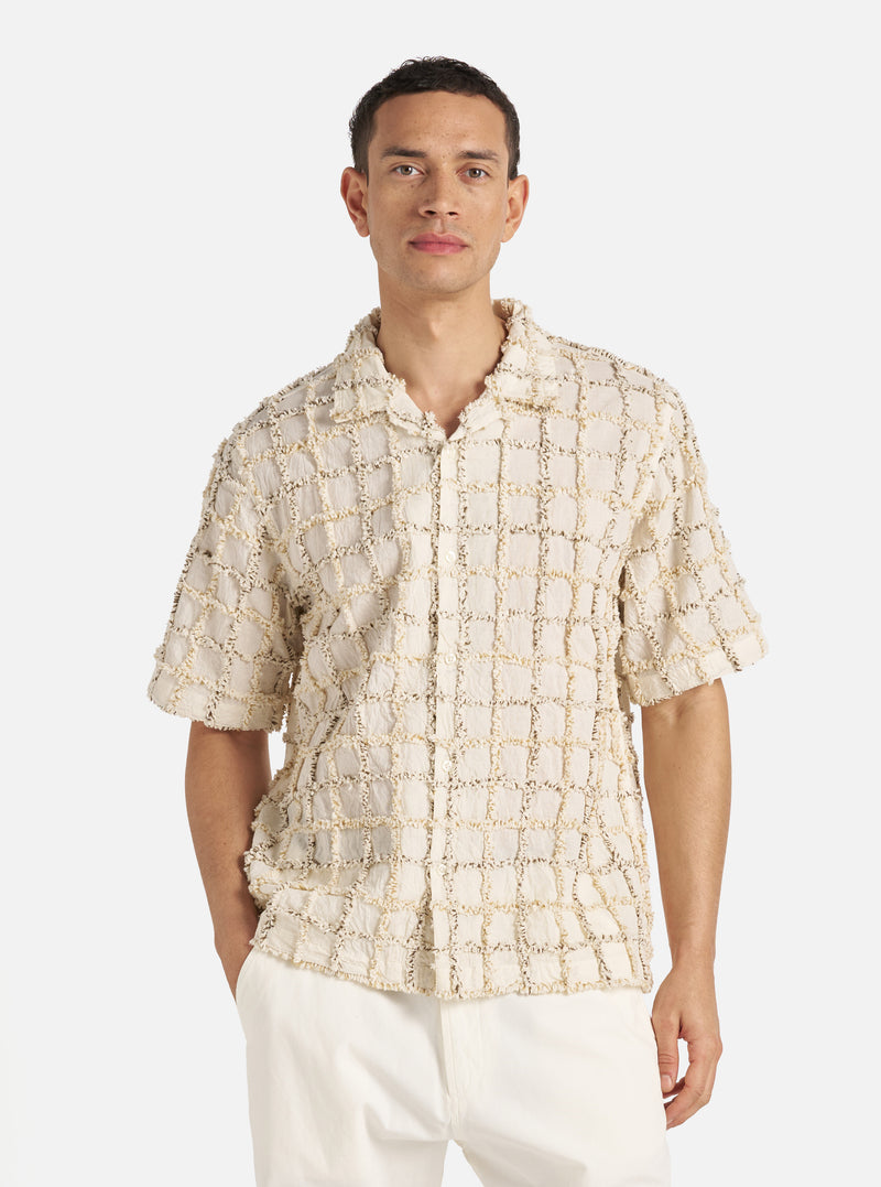 Ecru 3D Check Road Shirt